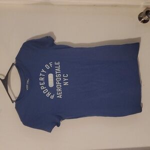 M Blue Aeropostale Shirt with White Aerpostale Print